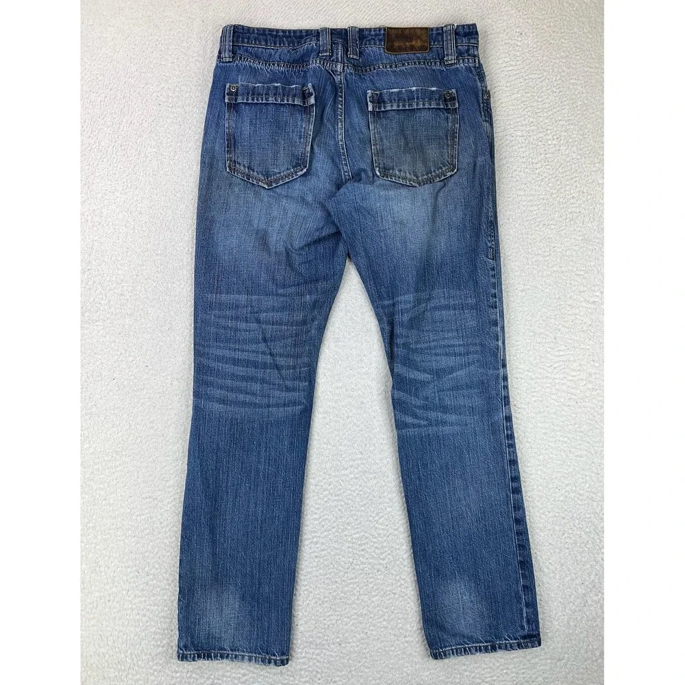 Carbon2cobalt Mens 32x32 Blue Medium Wash Straight Denim Jeans 125014